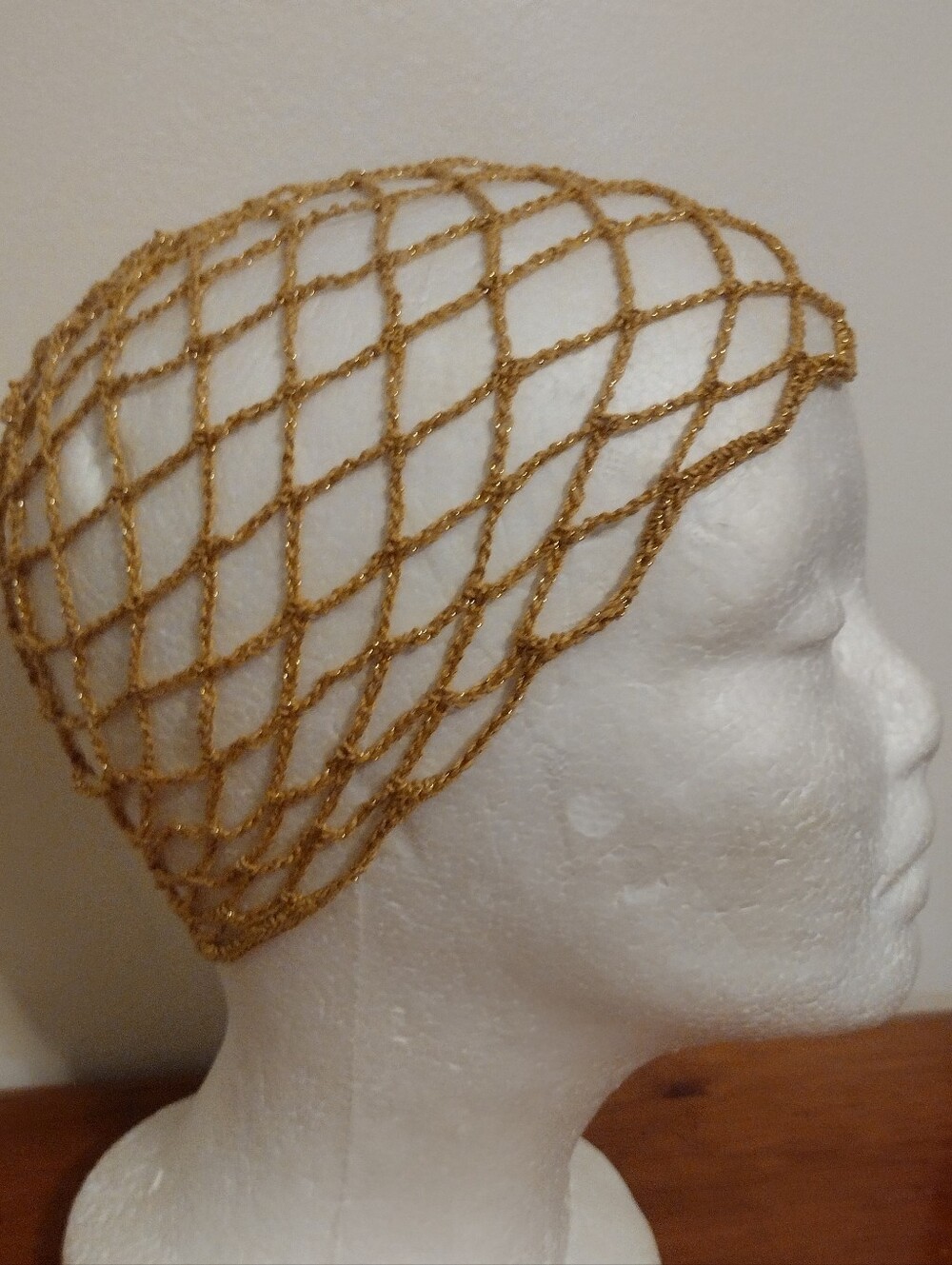 Beautiful Elegant Handmade Crochet Headpiece/ Mesh Hat